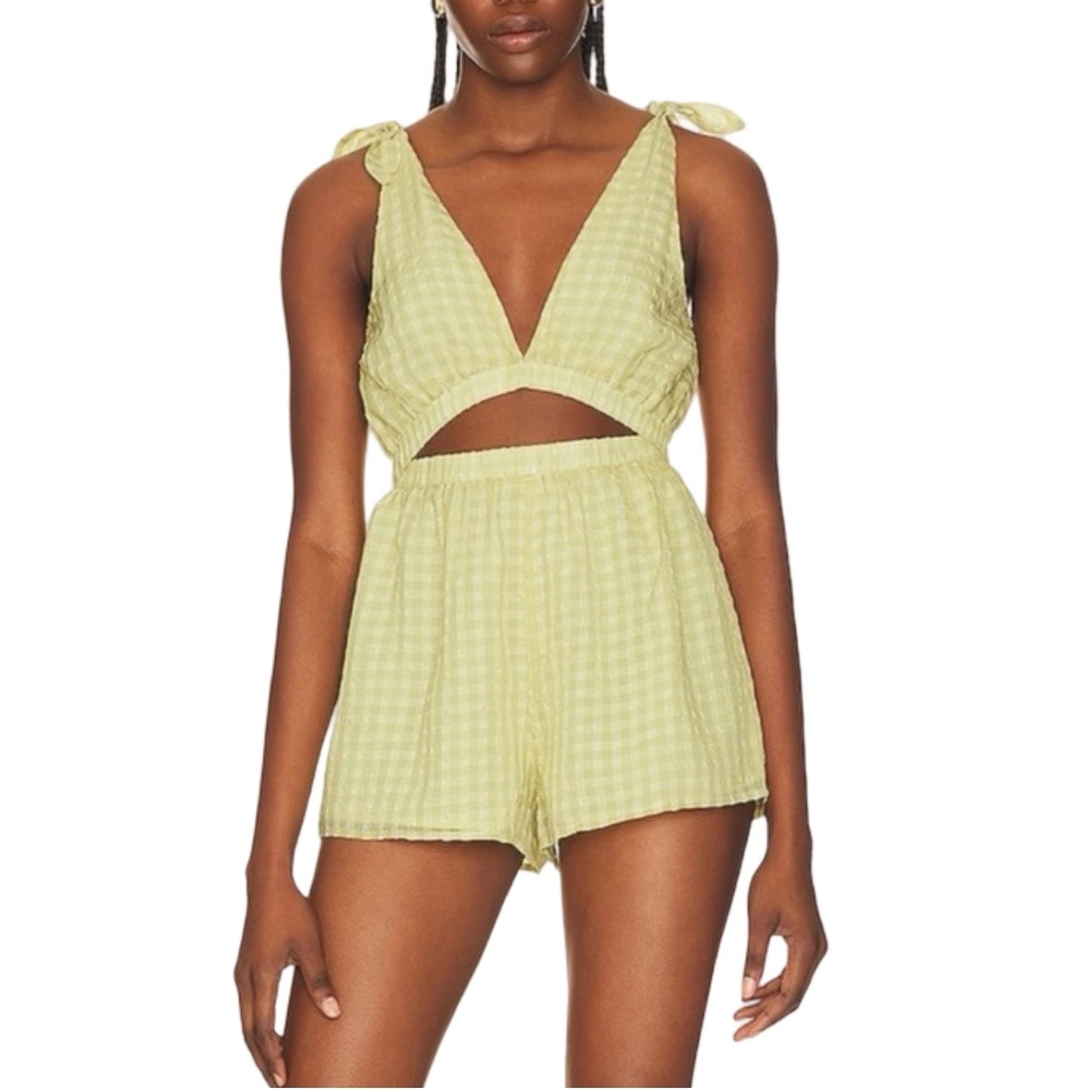 Tularosa | Briony Romper in Eden Green - Size Small